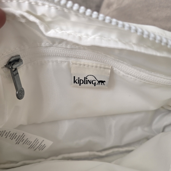 Kipling Light Cream Crossbody Bag with Plush Keychain - Picture 4 of 7